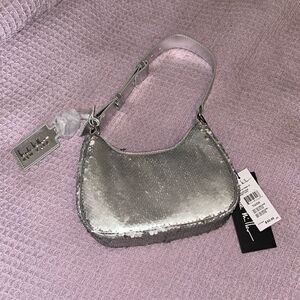 NWT-Nicole Miller Blue Mini Bag with Textured Design